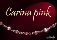 Carina pink - řetízek zlacený